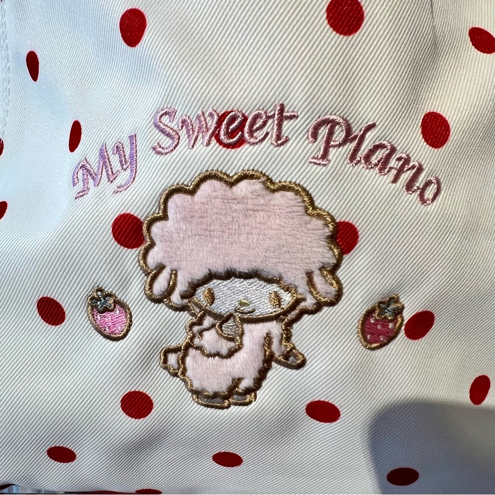 My Sweet Piano Vintage Retro Pinup Shoulder Bag Polka Dots Red & White - Picture 2 of 8